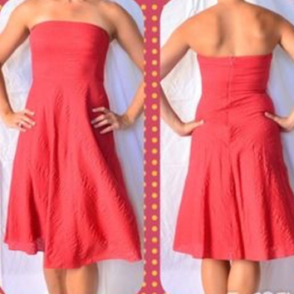 J. Crew Strapless Fit&Flare Red Dress sz 8
